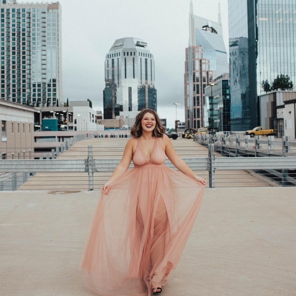 Elegant Peach Evening Gown (Only worn once!)